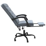 vidaXL Fauteuil inclinable de bureau Gris foncé Velours