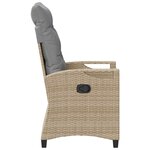 vidaXL Chaise de jardin 2 Pièces Beige et Gris clair 56 x 60 x 112 cm