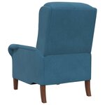vidaXL fauteuil Bleu 76 x 94 x 102 cm Velours