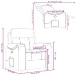 vidaXL Fauteuil de massage inclinable Noir Tissu