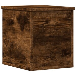 vidaXL Boîte de rangement chêne fumé 30x35x35 cm bois d'ingénierie