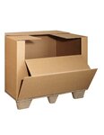 (lot de 5 caisses) caisse avec abattant - qualité dd50 1180 x 780 x 1070mm