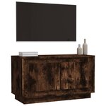 vidaXL Meuble TV chêne fumé 80x35x45 cm bois d'ingénierie