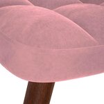 vidaXL Chaise à bascule avec repose-pied rose velours