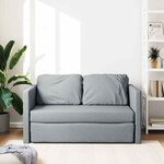 vidaXL Canapé-lit 2 en 1 gris clair 112x174x55 cm tissu