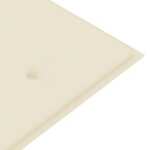 vidaXL Banc Batavia avec coussin crème 150 cm Bois de teck massif