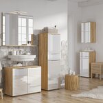 Germania Armoire murale de bain GW-Avino 27x39x68 cm Blanc et chêne