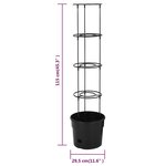 vidaXL Jardinière à tomate Anthracite Ø29 5x115 cm Polypropylène