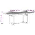 vidaXL Ensemble à manger de jardin 5Pièces bois d'acacia solide textilène