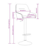 vidaXL Tabourets de bar lot de 2 gris clair velours