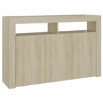 vidaXL Buffet avec lumières LED chêne sonoma 115 5x30x75 cm