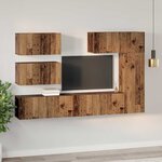 vidaXL Ensemble meuble TV 6 Pièces Bois ancien 30 5 x 30 x 90 cm