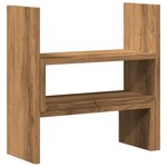 Organisateur armoire de bureau réglable artisanal bois ingénierie marron 02_0043576