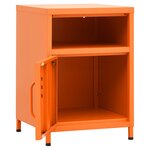 vidaXL Table de chevet Orange 35x35x51 cm Acier