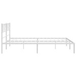 vidaXL Cadre de lit métal sans matelas et tête de lit blanc 180x200 cm