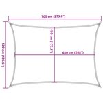 vidaXL Voile d'ombrage 160 g/m² Taupe 5x7 m PEHD