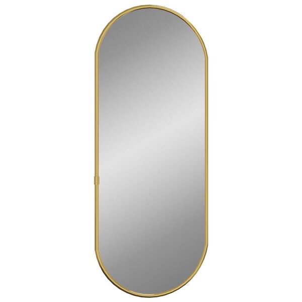 vidaXL Miroir mural Doré 60x25 cm Ovale