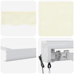 vidaXL Auvent Rétractable Crème 450 × 300 cm Tissu  Métal