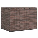 vidaXL Boîte à coussins de jardin Résine tressée 145x100x103 cm Marron
