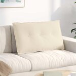 vidaXL Coussin de Dos Beige 80 x 50 cm Tissu en microfibre