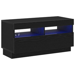 vidaXL Meuble TV Chêne noir 80 x 35 x 40 cm Bois d'ingénierie