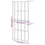 vidaXL Paroi de douche avec étagère Noir 80x195 cm Verre ESG&Aluminium