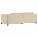vidaXL Lit de jour avec gigogne sans matelas crème 80x200 cm