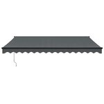 vidaXL Auvent rétractable anthracite 4x3 m tissu et aluminium