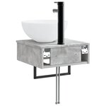 vidaXL Basin de lavage mural Gris béton 40 x 41 x 40 5 cm