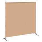 vidaXL Diviseur de pièce à panneau unique Beige 175 x 180 cm Tissu