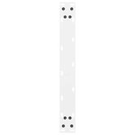 vidaXL Pieds de table basse Blanc 2 pièces 50 x (30-31) cm Acier