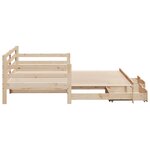 vidaXL Lit de jour avec gigogne et tiroirs sans matelas 80x200 cm