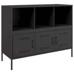 vidaXL Buffet noir 100 5x39x79 cm acier
