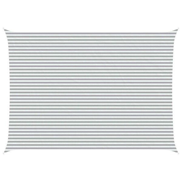vidaXL Voile d'ombre Gris clair et blanc 5 x 7 m