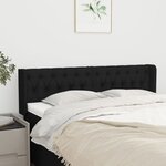 vidaXL Tête de lit avec oreilles Noir 163x16x78/88 cm Tissu