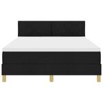 vidaXL Lit à ressorts avec matelas Noir 140 x 200 cm tissu