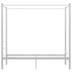 vidaXL Cadre de lit à baldaquin sans matelas blanc métal 100x200 cm