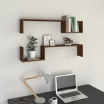 vidaXL Étagères murales 2 Pièces Chêne marron 100x15x20 cm