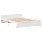 vidaXL Lit bibliothèque sans matelas blanc 140x200 cm bois pin massif