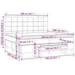 vidaXL Sommier à lattes de lit et matelas Bleu foncé 200x200cm Velours