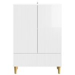 vidaXL Buffet Blanc brillant 66 x 34 5 x 95 cm Bois d'ingénierie
