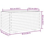 vidaXL Jardinière 90x60x49 5 cm bois massif de douglas