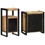 vidaXL Ensemble de mobilier de salle de bain 2 Pièces Bois Recyclé Solide