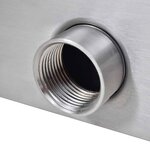 vidaXL Fontaine rectangulaire de piscine avec LED Inox 30 cm