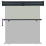 vidaXL Auvent latéral de balcon 165x250 cm Gris