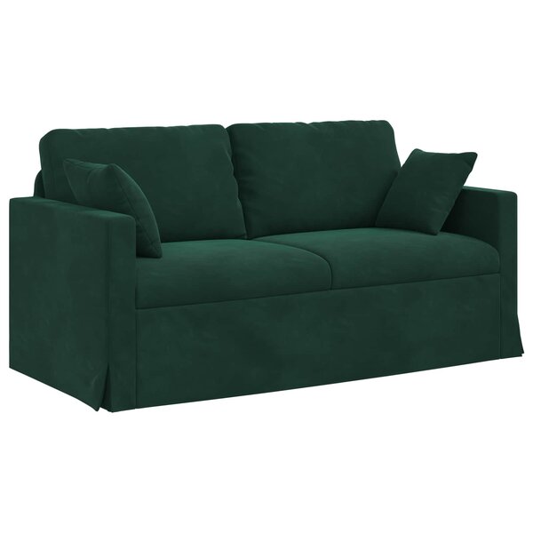 vidaXL Canapé Vert foncé 158 x 78 x 80 cm Velours