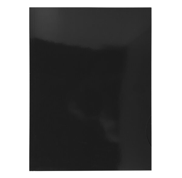Chemise de présentation à rabats exacompta - a4 noire - lot de 20