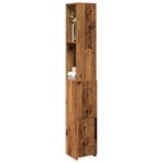 vidaXL Armoire de salle de bain vieux bois 25x25x170cm bois ingénierie