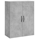 vidaXL Buffet haut Gris béton 69 5x34x180 cm Bois d'ingénierie