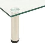 Vidaxl meuble tv transparent 40x35x17 cm verre trempé